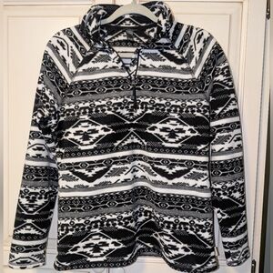 Eddie Bauer Black and White Patterned Women's Fleece
